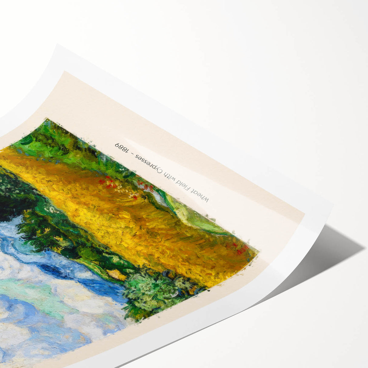 Extra large rolled print featuring line art flowers in soft pastel shades, ideal for large living room wall art.