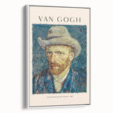 Vintage poster art of a colorful Vincent van Gogh painting on a large framed canvas, ideal for living room decor.