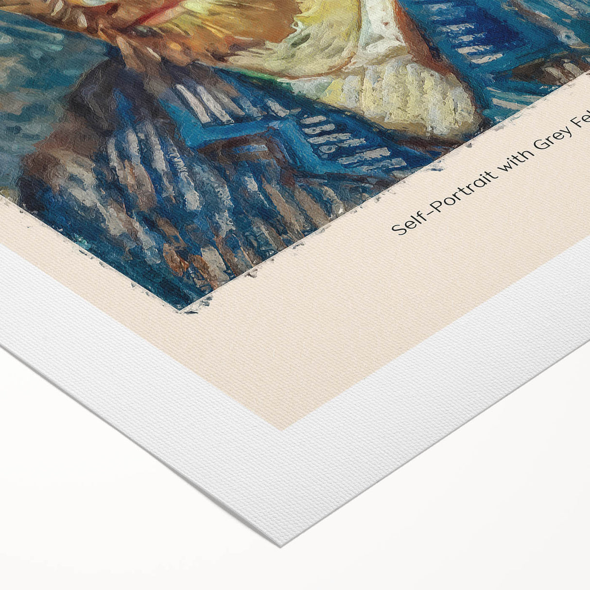 Art deco poster featuring a vibrant, multicolored abstract design on rolled canvas, suitable for dining room decor.