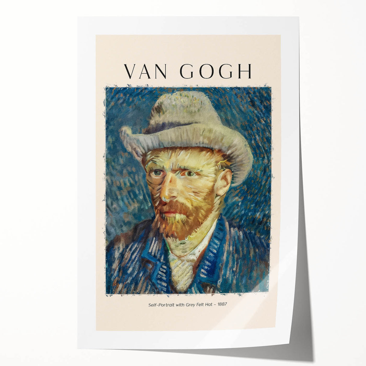 Rolled print of Vincent Van Gogh's floral artwork in vibrant colors, ideal for art wall dining room.