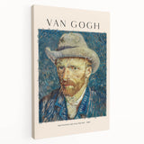 Vincent van Gogh inspired stretched canvas with vibrant blue and yellow tones, ideal for kitchen wall art.