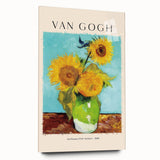 Large abstract wall art print of a Vincent van Gogh painting on acrylic glass, featuring swirling blue and yellow tones.