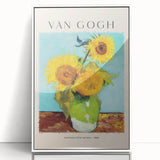 Acrylic print of Vincent van Gogh inspired modern art wall decor with vibrant colors, framed in white, suitable for nursery.