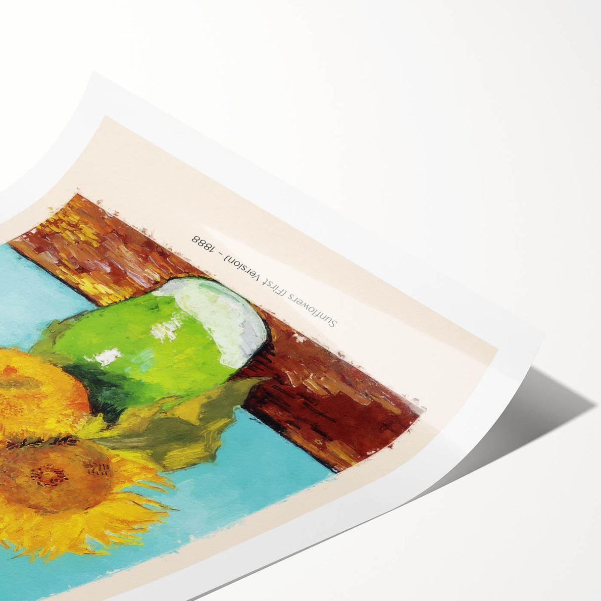 Extra large rolled print featuring line art flowers in vibrant colors, ideal for large living room wall art.