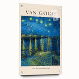 Side view of a Vincent van Gogh inspired acrylic glass print with vivid colors, ideal for dining room decor.
