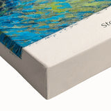 Black and white landscape painting on large canvas, featuring a serene nature scene, ideal for bedroom wall art.