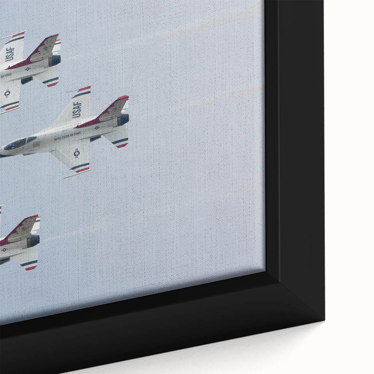 Extra large black wall art featuring a textured airplane design with colorful accents on a framed canvas.