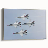 Framed canvas featuring a vintage airplane design in black with colorful accents, ideal for an office or study room.