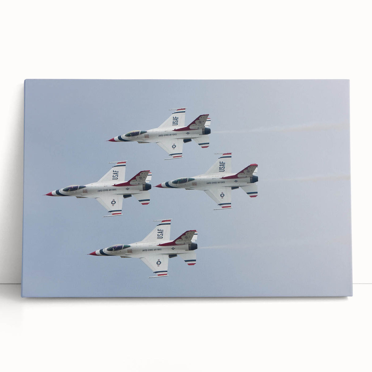 Black and white photo of a vintage airplane on stretched canvas, suited for kitchen wall art.