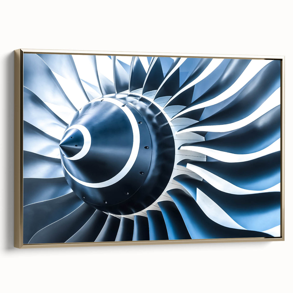 Framed canvas depicting a vintage airplane in flight against a black sky, ideal for bedroom wall art.