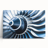 Black and white photo of an airplane on stretched canvas, ideal for kitchen wall art or bedroom ambiance.