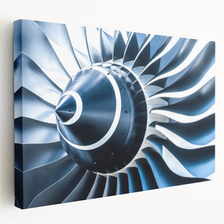 Large art print of a vintage airplane on a muted gray background, printed on stretched canvas, suitable for kitchen wall art.