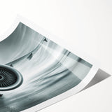 Extra large rolled print of a vintage airplane with muted earth tones, ideal for classy bathroom wall art.