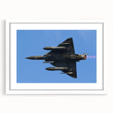 Extra large abstract art print of colorful, textured airplanes on a white framed canvas, ideal for living room decor.