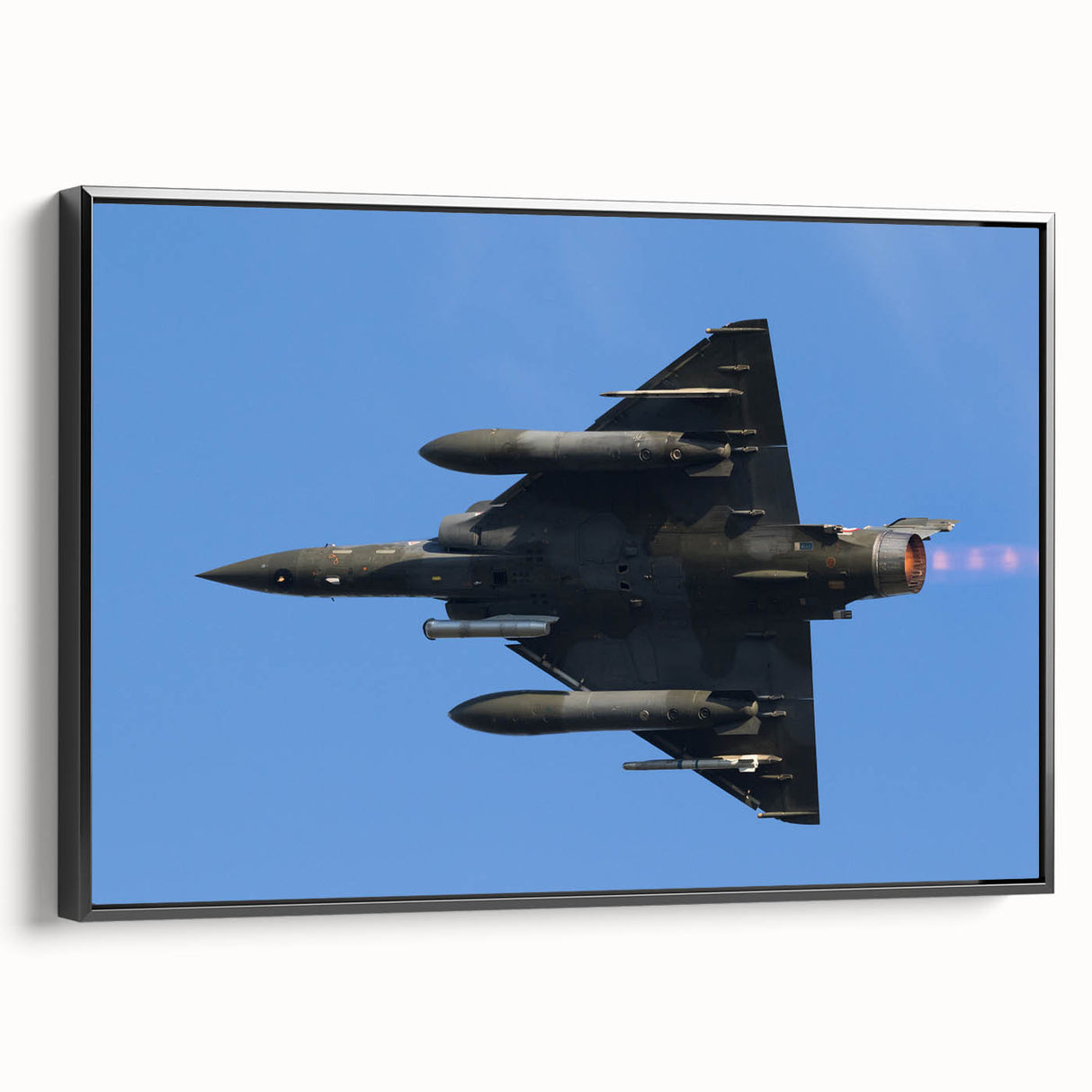 Black and white framed canvas of a vintage airplane, ideal for bedroom wall art.