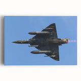 Black and white photo of an airplane on stretched canvas, suitable for kitchen wall art.