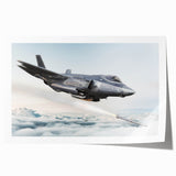 Art deco poster featuring a vintage airplane in muted beige and navy, rolled print, suitable for dining room decor.