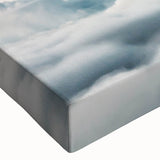 Large art of a black and white airplane landscape painting on stretched canvas, suitable for bedroom wall decor.