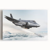 Black and white photo of an airplane on stretched canvas, ideal for kitchen wall art.