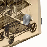 Large abstract wall art featuring a close-up of an airplane on acrylic glass, in shades of gray.