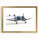 Textured abstract art print of an airplane in muted gray and blue tones on a framed canvas, suitable for bedroom art.