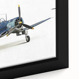 Extra large framed canvas featuring a textured depiction of colorful airplanes on a black background.