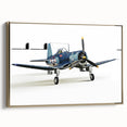 Vintage airplane poster on framed canvas in black and gold, ideal for bedroom wall art.