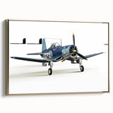 Vintage airplane poster on framed canvas in black and gold, ideal for bedroom wall art.