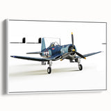 Vintage poster art of a colorful airplane on a black background, framed canvas, ideal for living room decor.