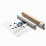 Extra large wall art featuring an airplane design on a rolled print, ideal for dining room decor.