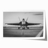 Art deco poster of a vintage airplane in muted gray and blue tones, printed on rolled canvas, suitable for dining room decor.