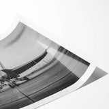 Extra large wall art featuring a detailed airplane blueprint on a white background, printed on rolled canvas.