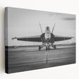 Side view of a vintage airplane in muted gray tones on a stretched canvas, suitable for kitchen wall art.