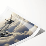 Extra large rolled print featuring a detailed airplane blueprint on a white background, ideal for classy bathroom wall art.