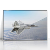 Large abstract wall art of an airplane in mid-century modernist style, with muted gray and blue tones.