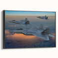Black and white vintage airplane side view on framed canvas, ideal for bedroom wall decor.
