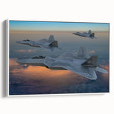 Framed canvas depicting a vintage airplane in black and white, ideal for bedroom wall art.