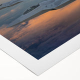 Art deco style airplane illustration in muted blue and gray tones on a rolled canvas, ideal for nursery wall art.