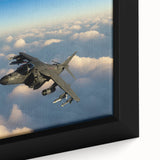 Extra large black wall art featuring a colorful, textured airplane design on a framed canvas, ideal for living room decor.
