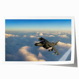 Art deco poster featuring a vintage airplane in muted earth tones on a rolled print.