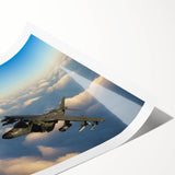 Extra large rolled print featuring a detailed illustration of airplanes in muted earth tones.