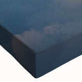 Large art of a black and white airplane landscape on stretched canvas, suited for bedroom wall decor.