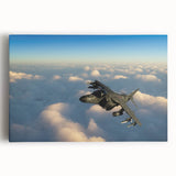 Black and white photo of a vintage airplane on stretched canvas, ideal for kitchen wall art.