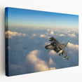 Side view of a vintage airplane in muted earth tones on a stretched canvas, suitable for kitchen wall art.