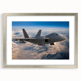 Extra large abstract art print featuring colorful, textured airplanes on a silver-framed canvas, ideal for living room decor.