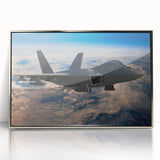 Mid-century modernist art of a silver airplane on acrylic print in neutral tones, ideal for nursery wall decor.