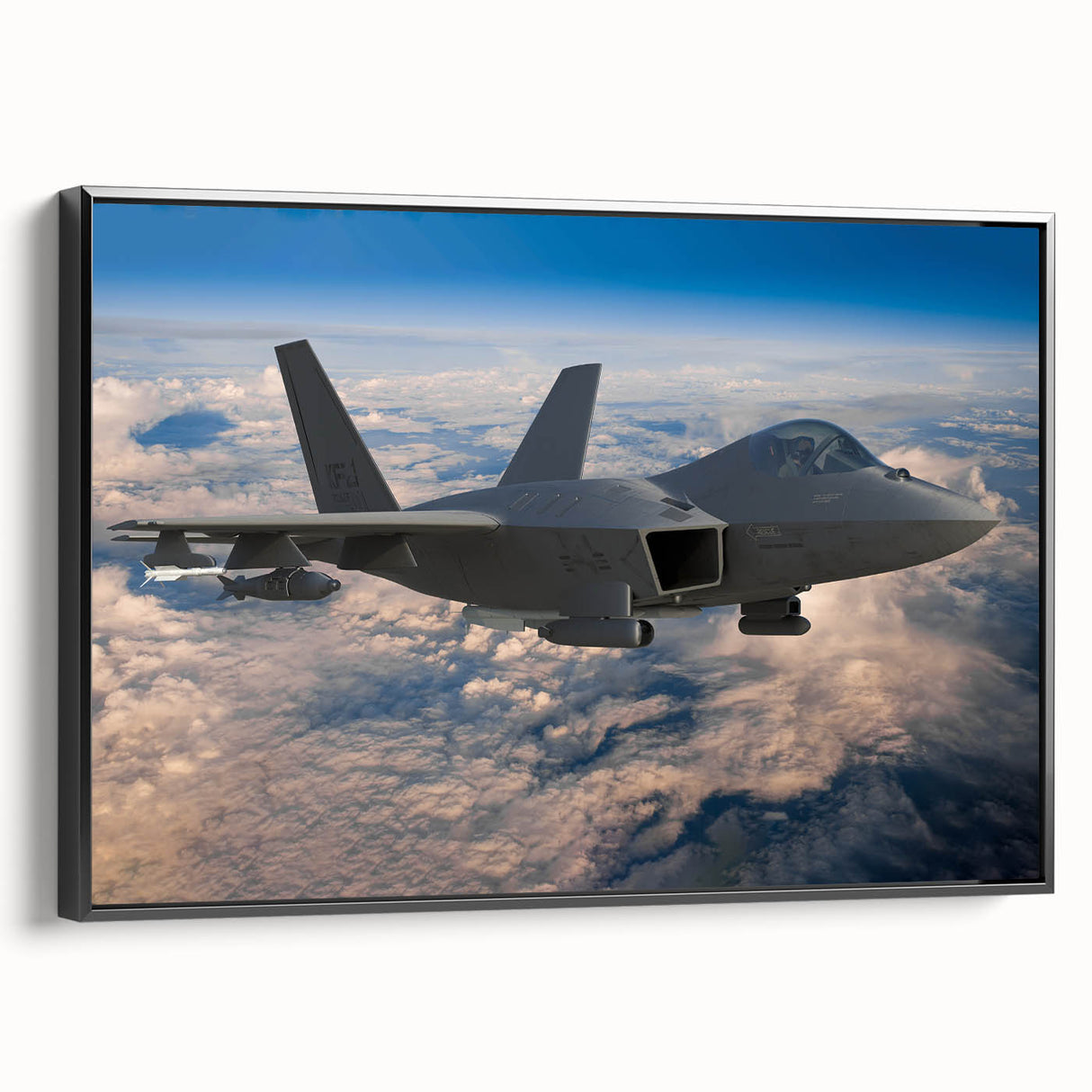 Black and white framed canvas featuring a vintage airplane, ideal for bedroom wall decor.