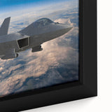 Extra large black wall art on framed canvas featuring a textured, colorful airplane design, ideal for living room decor.