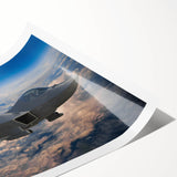 Extra large wall art featuring a vintage airplane design on a rolled print, suitable for classy bathroom decor.