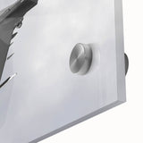 Acrylic print of a large abstract design in cool blue and gray tones, ideal for bedroom or dining room decor.